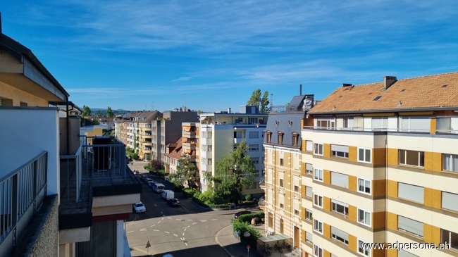 Aussicht Terrasse Nord - West Maisonettewohnung Basel