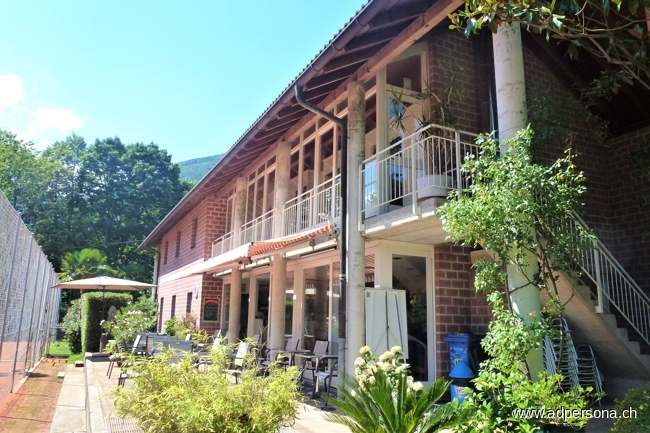 Aussenbereich Restaurant und TC Sportanlage Verscio