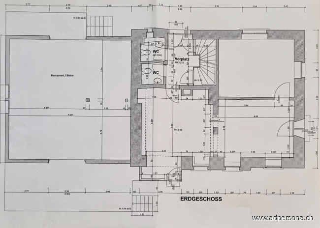 Grundriss EG Wohnhaus Mehrfamilienhaus Schwaderloch