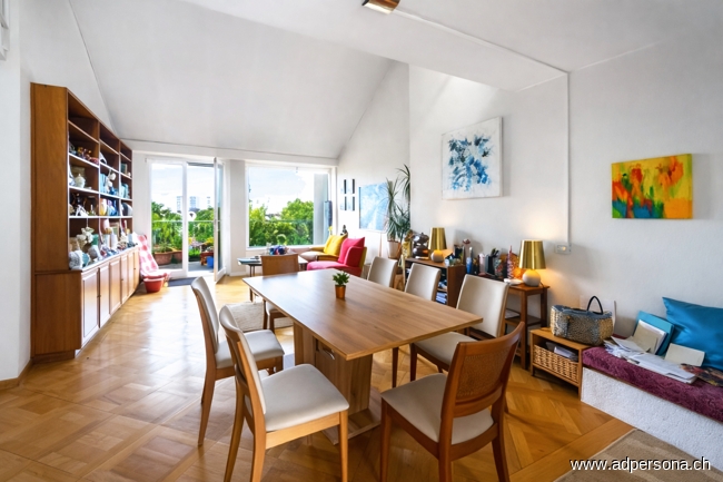 Wohnzimmer Maisonettewohnung Basel