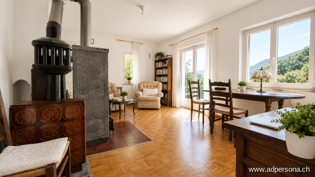 Wohnzimmer andere Ansicht Einfamilienhaus Castelrotto