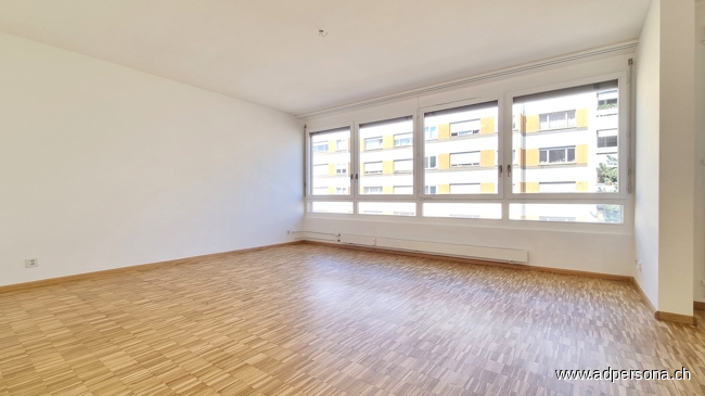 Wohnzimmer andere Ansicht Etagenwohnung Basel