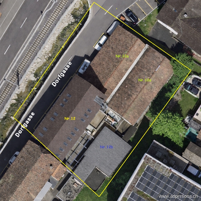 Luftbild Wohn- / Gesch�ftshaus Niederdorf