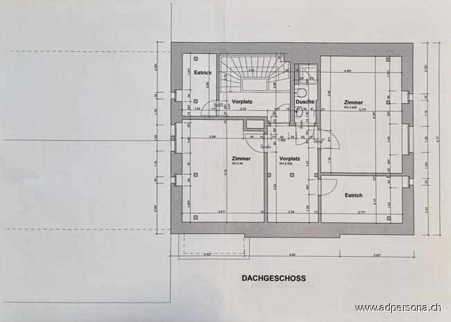 Grundriss DG Mehrfamilienhaus Schwaderloch
