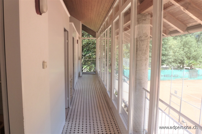 Zugang Umkleide / Duschen und Toiletten TC Sportanlage Verscio