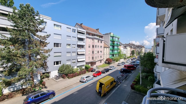 Aussicht Balkon Etagenwohnung Basel