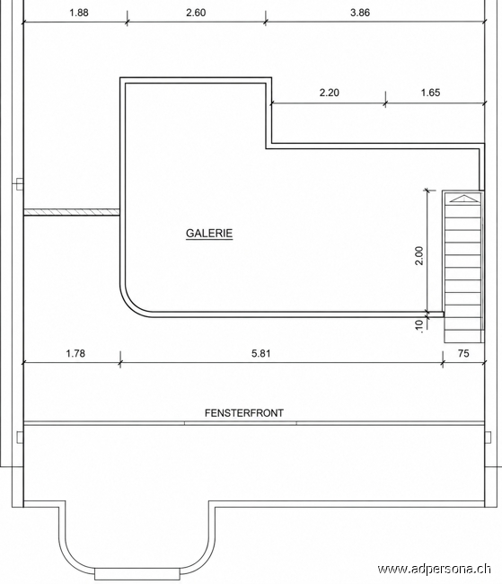 Grundriss Galerie NEU Maisonettewohnung Basel