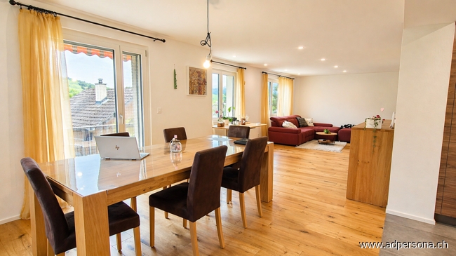 EG Wohnzimmer 01 Einfamilienhaus Reigoldswil